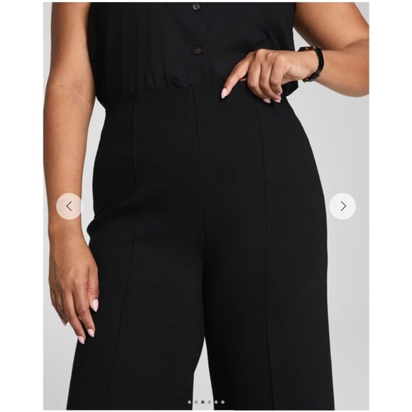 SPANX Ponte Wide-Leg Cropped Pants High-Rise Shapewear Tummy Control Pull-On XL - Picture 2 of 12